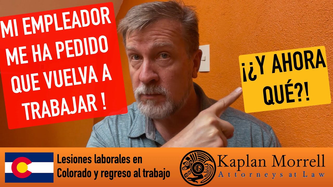 Mi empleador me ha pedido que vuelva a trabajar     ¿Y ahora qué?
