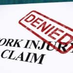 Work Injury Claim Denied Shows Medical Expenses Refused