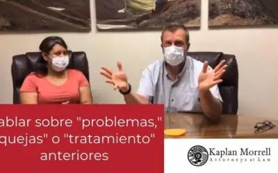 Hablando sobre Problemas, Quejas o Tratamientos Anteriores